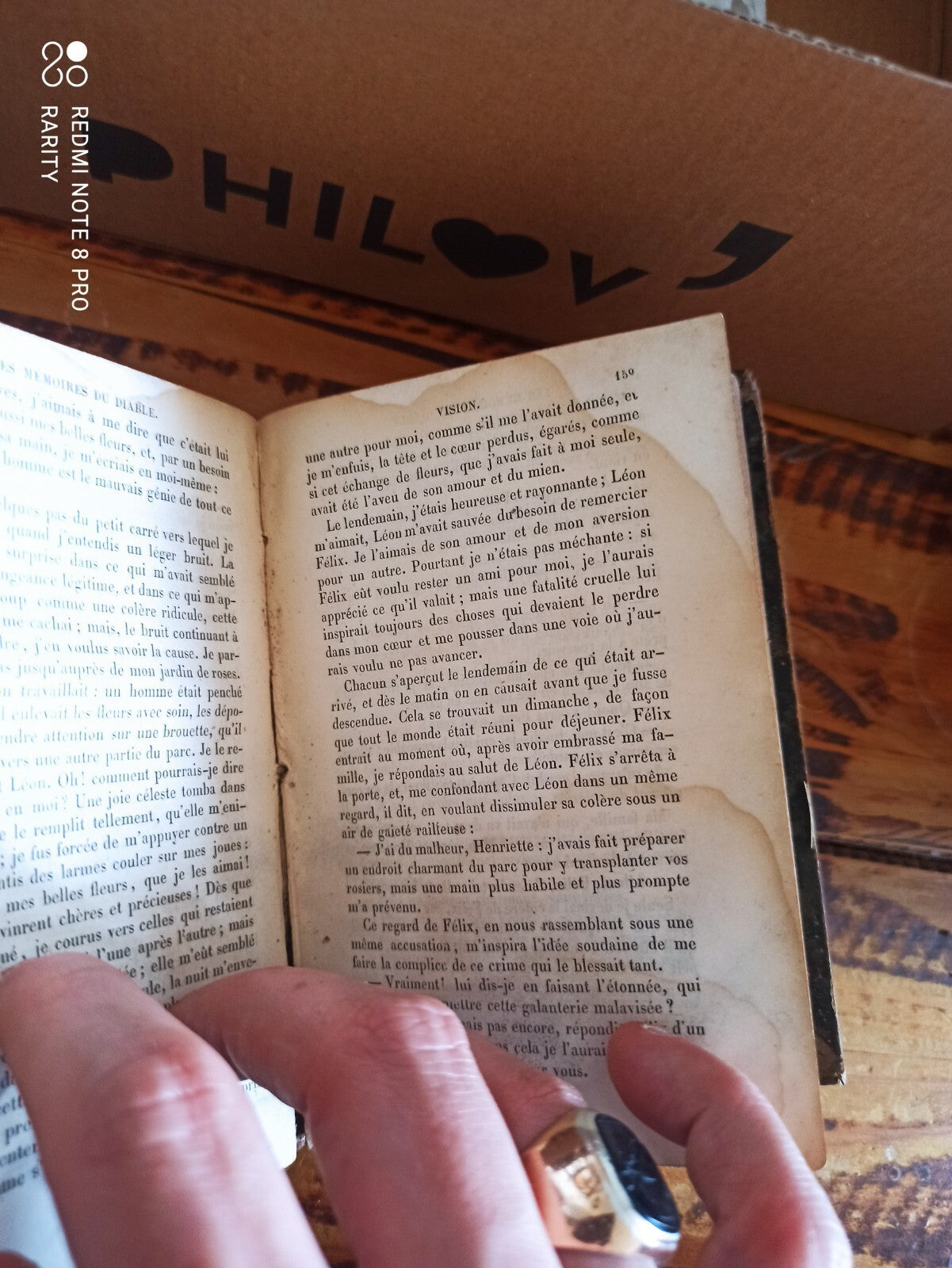 Livre ancien Les Mémoires du Diable F. Soulié Tome I 1846 reliure d'époque
