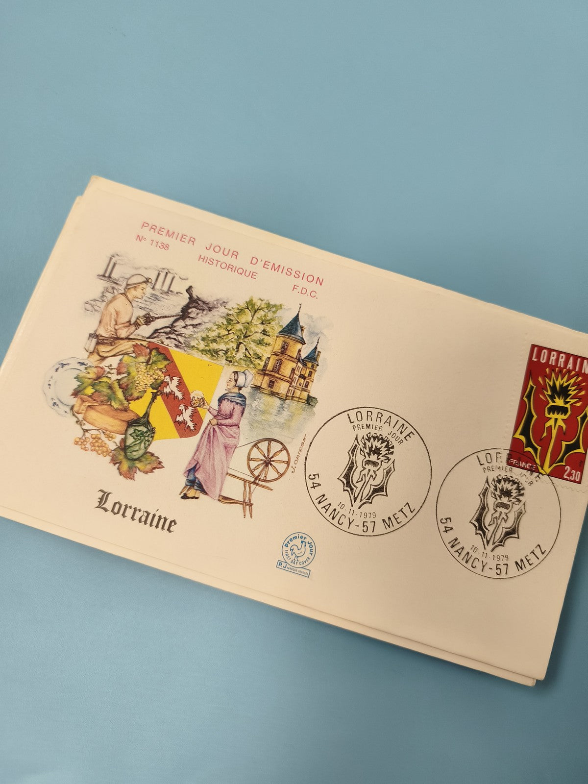 Enveloppe FDC Premier Jour d?émission Lorraine illustrée timbre 2,30 FRF