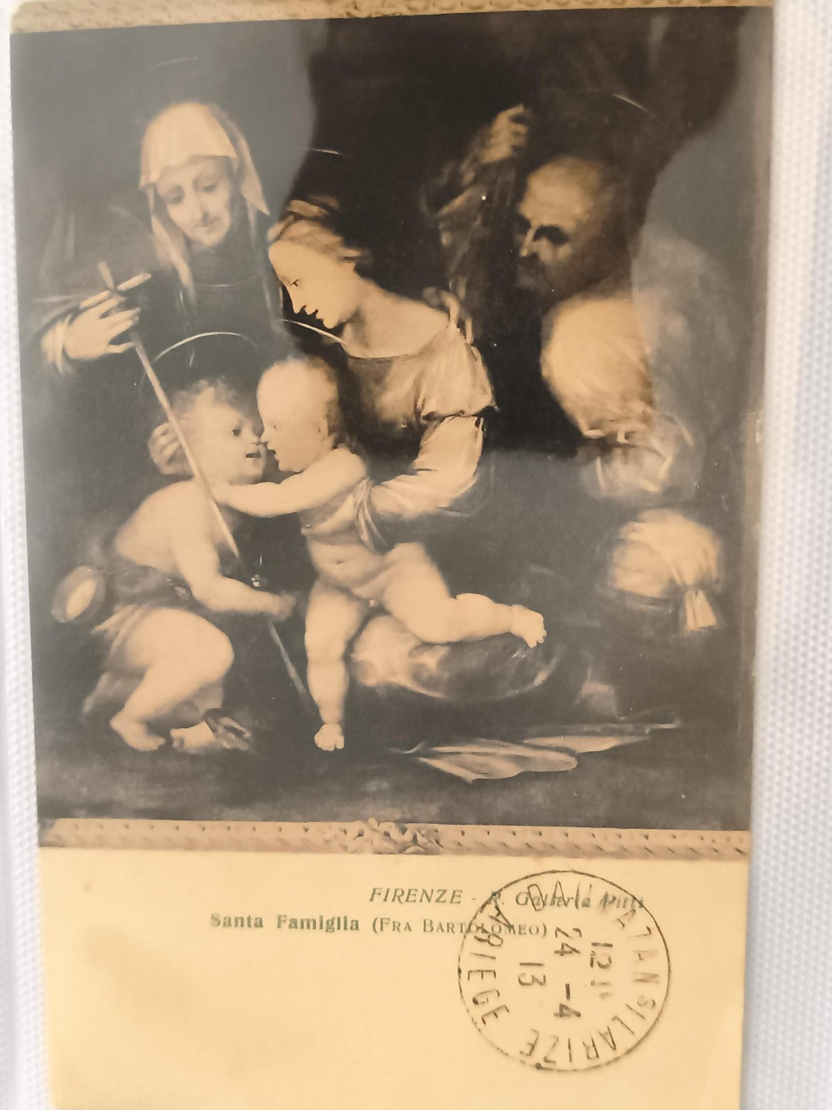Carte postale ancienne Santa Famiglia Fra Bartolomeo Florence art religieux