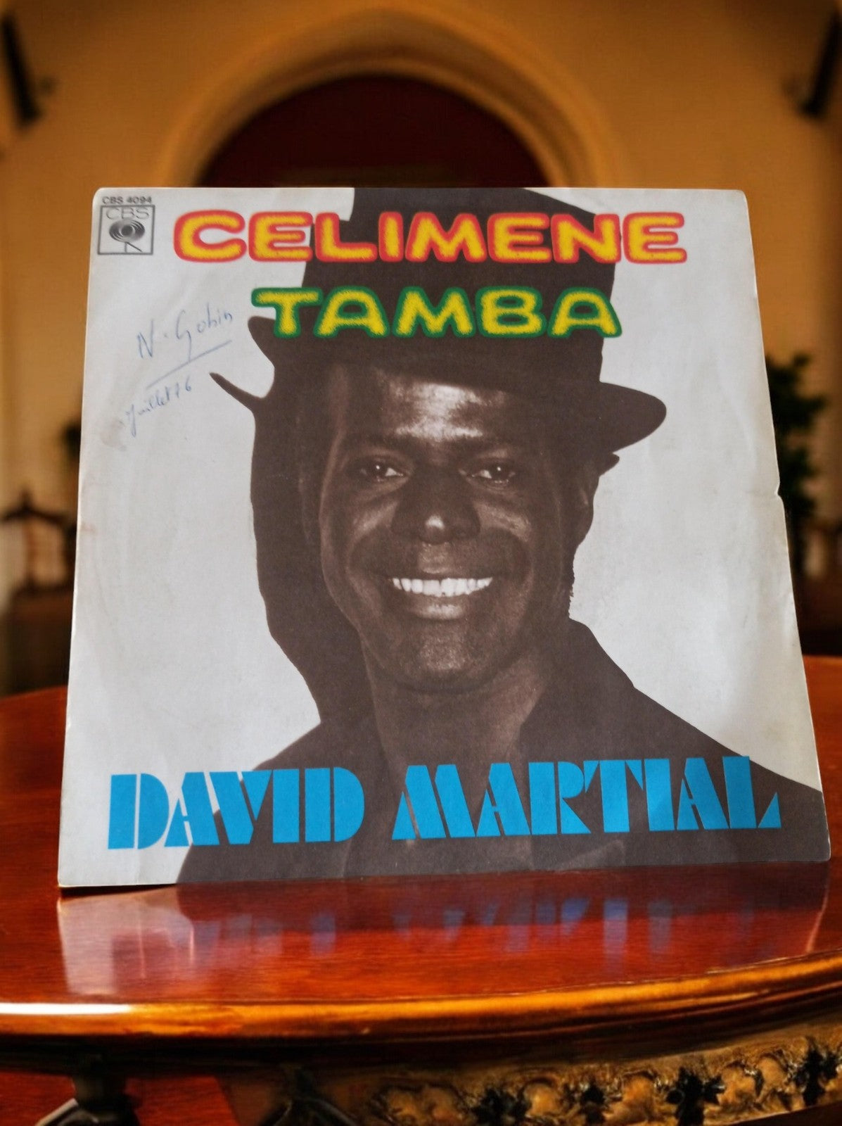 Disque vinyle 45T David Martial Celimene Tamba CBS pochette photo vintage