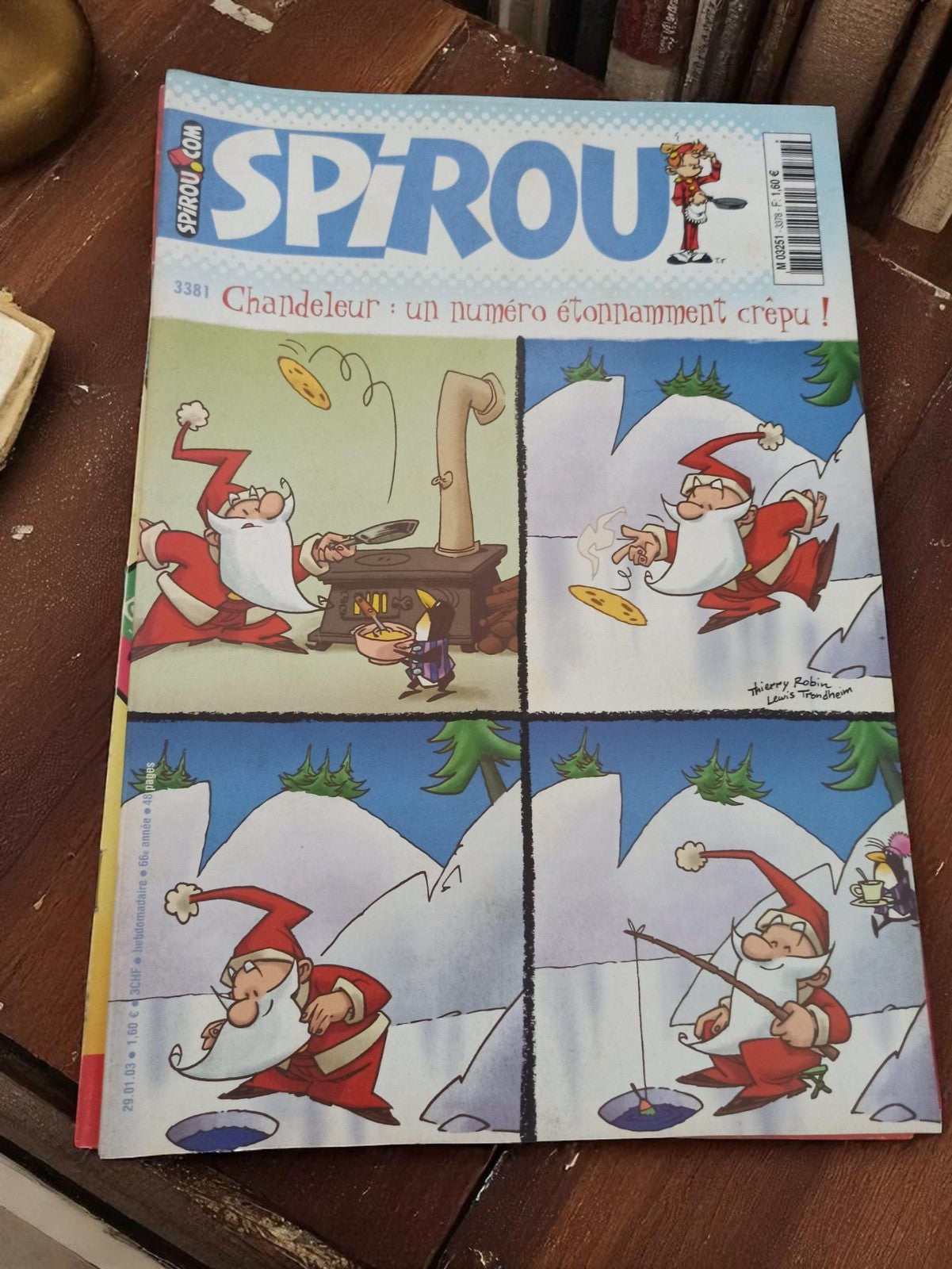 Magazine Spirou n°3381 Vintage ancien rétro Chandeleur couverture BD