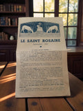 Livret ancien religieux Le Saint Rosaire 1949 vintage prière rétro Lourdes