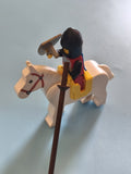 Figurine vintage Lego Castle personnage ancien, collection rétro, jouet d'époque