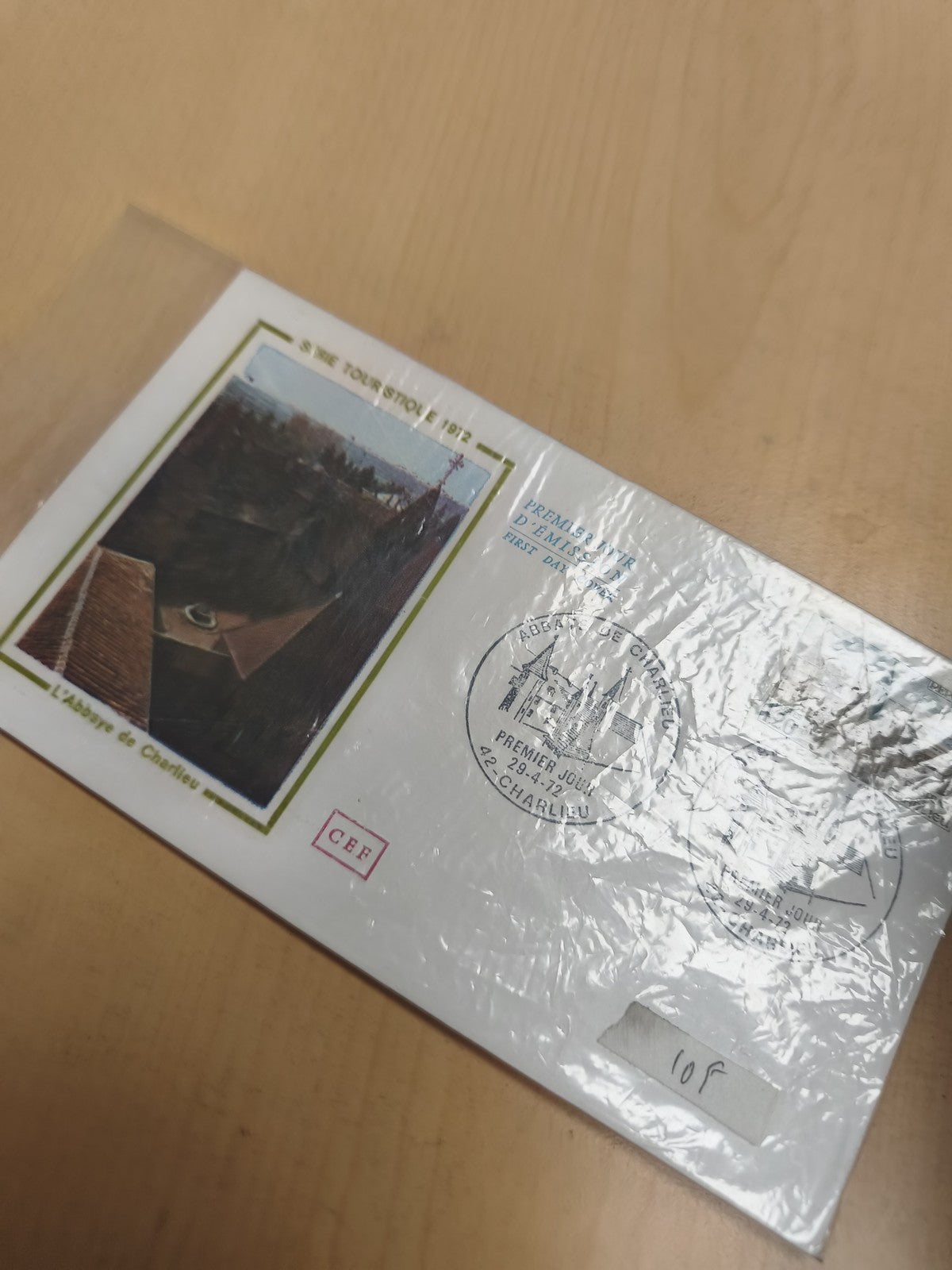 Enveloppe Premier Jour CEF L'Abbaye de Charlieu 1972 philatélie cachet