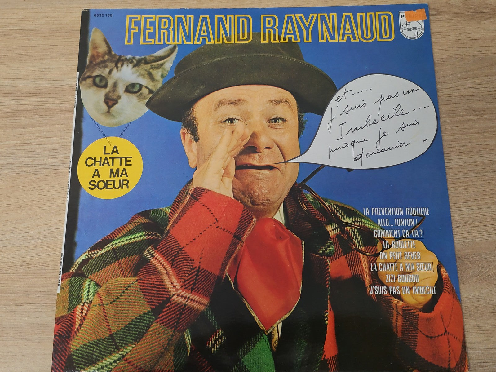 Vinyle 33 tours ancien Fernand Raynaud rétro, disque collection humour français