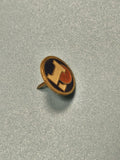 Vintage pin's Leclerc rond logo ancien bleu et orange collection (ref 10)