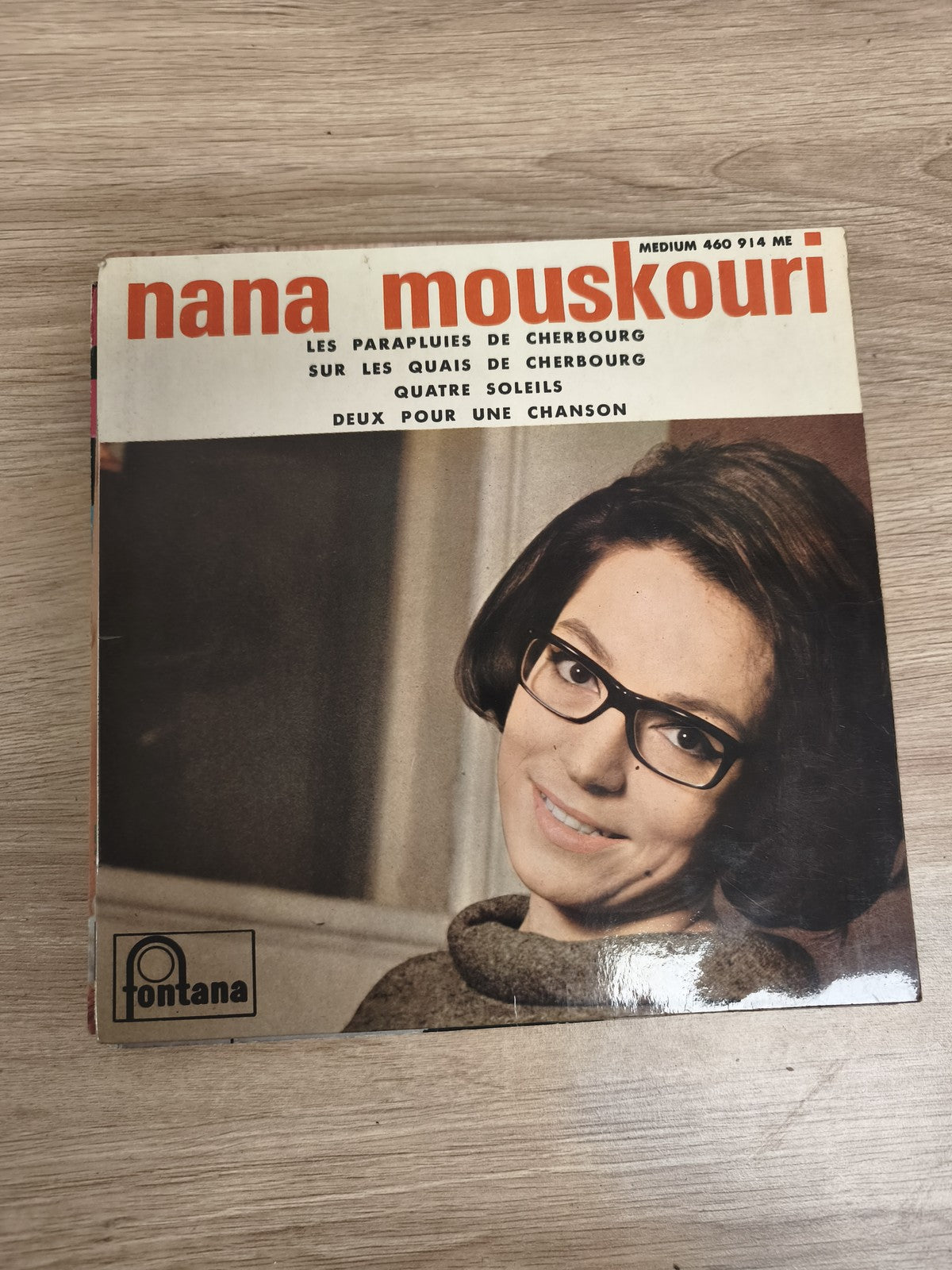 Vinyle 45 tours Nana Mouskouri Fontana ? Les Parapluies de Cherbourg, pochette p