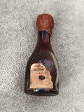 Miniature alcool vieille fine France flacon verre étiquette usée bouchon cire