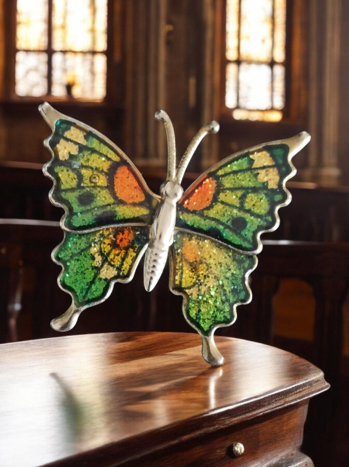 Broche fantaisie papillon Vintage