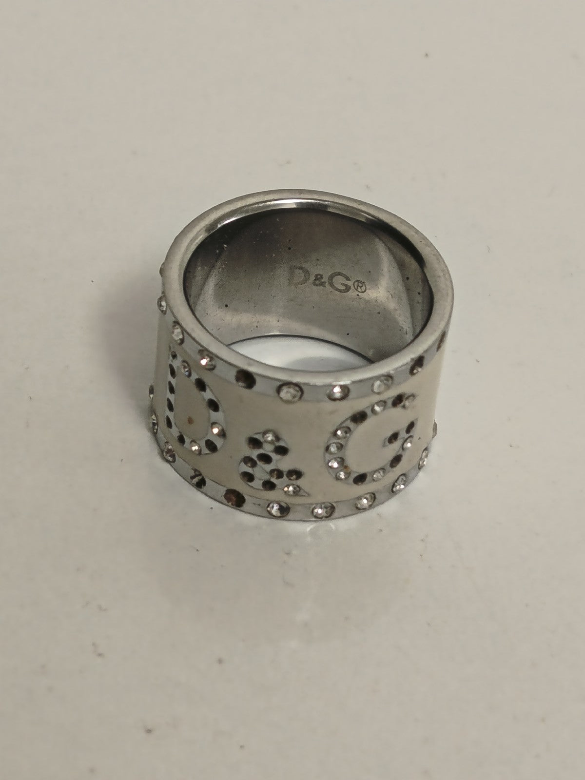 Bague rétro signée Dolce & Gabbana, bijou vintage ancien pour collectionneur