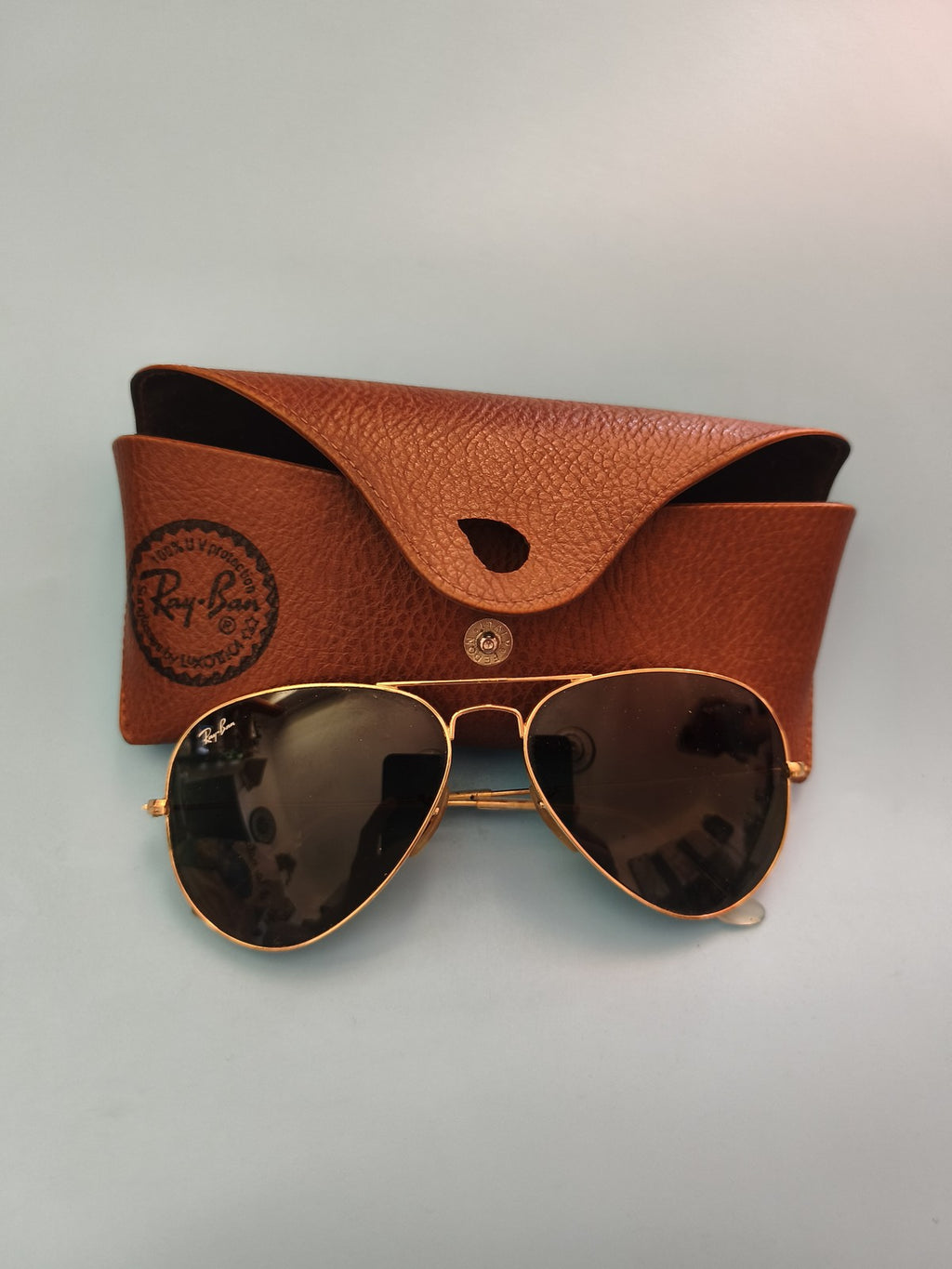 Lunettes de soleil Ray-Ban aviateur BM87 avec étui d'origine, monture homme femm