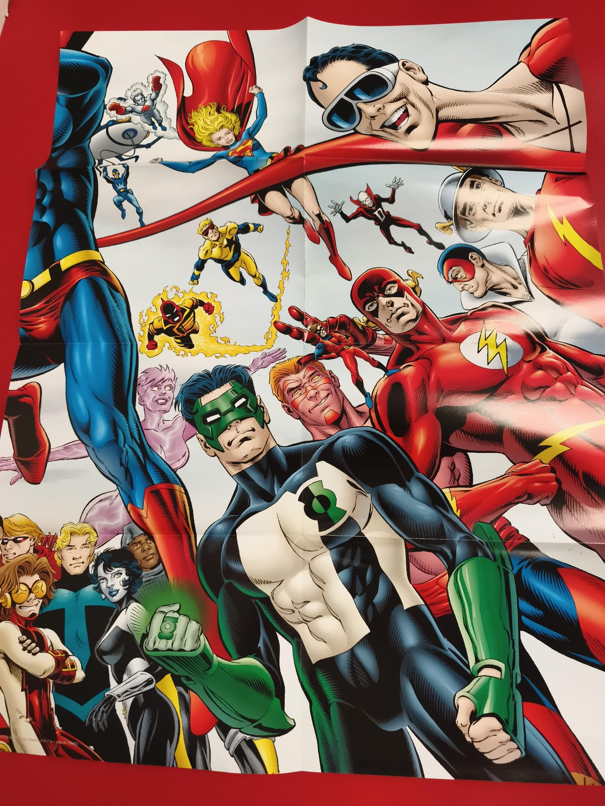 Poster officiel DC Comics super-héros style comics couleurs vives