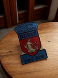 Plaque ancienne métal Société Canine Puy de Dôme Royat déco rétro chien