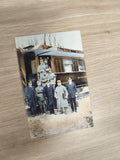 Ancienne carte postale CPA train Compagnie officiers uniforme colorisée