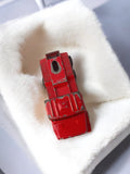 Voiture miniature ancienne rouge vintage – jouet rétro métal usagé