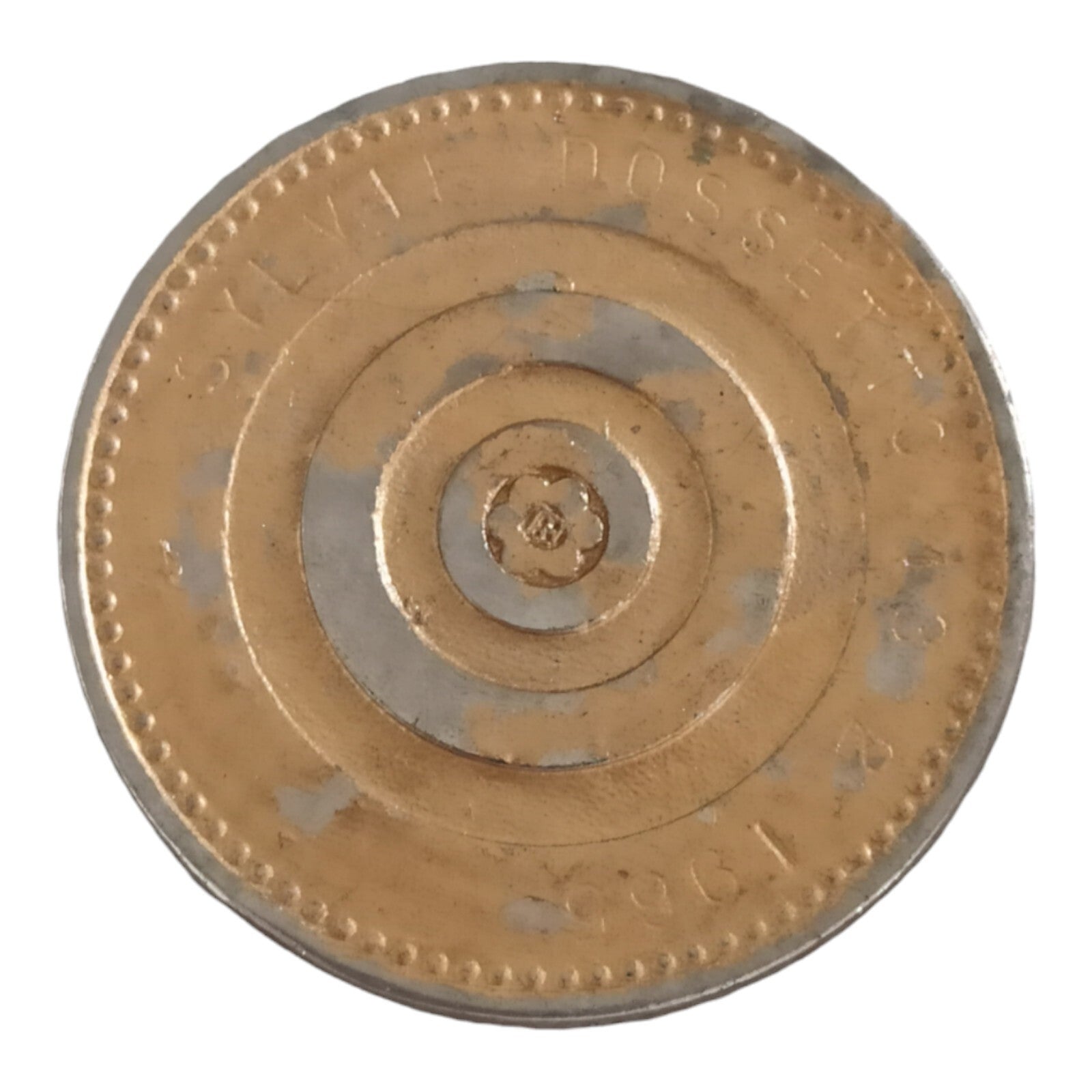 Médaille Verseau vintage plaquée or, signe zodiaque astrologie, 21 janvier