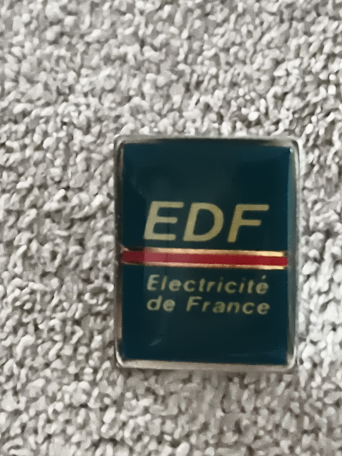 Pin's vintage EDF Electricité de France bleu logo rétro (Ref 10)