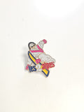 Pin's rétro ancien Les 2 Alpes ? badge collection vintage ski station montagne