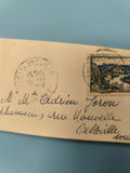 Ancienne enveloppe oblitérée 1946 philatélie timbre France Val de Seine