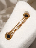 Bracelet ancien vintage en métal doré rétro, bijou d'occasion pour collectionneu