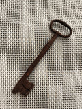 Clé ancienne de château rouille, grande clé vintage serrure porte rustique