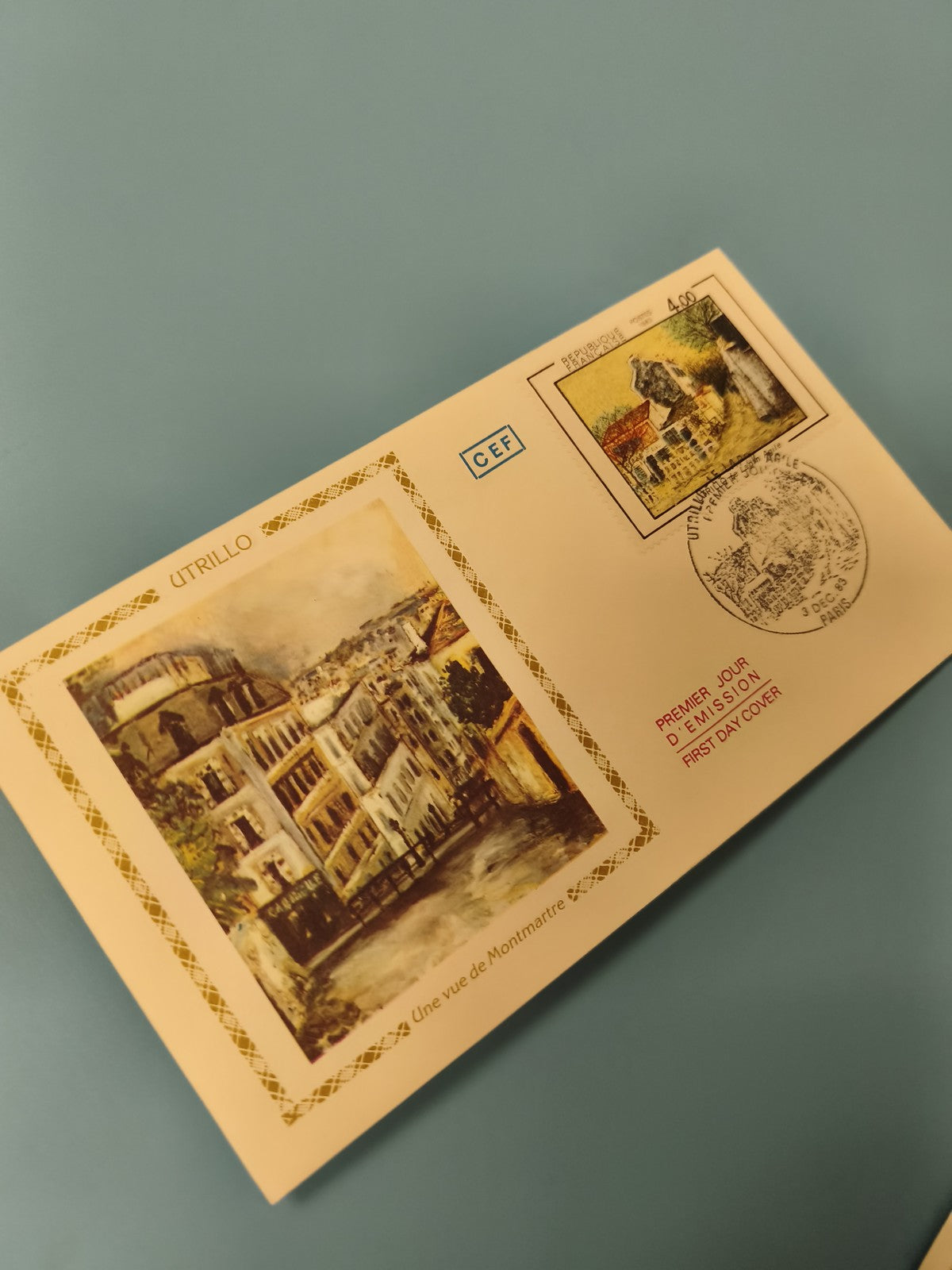Enveloppe premier jour d?émission FDC Utrillo Montmartre affranchie France