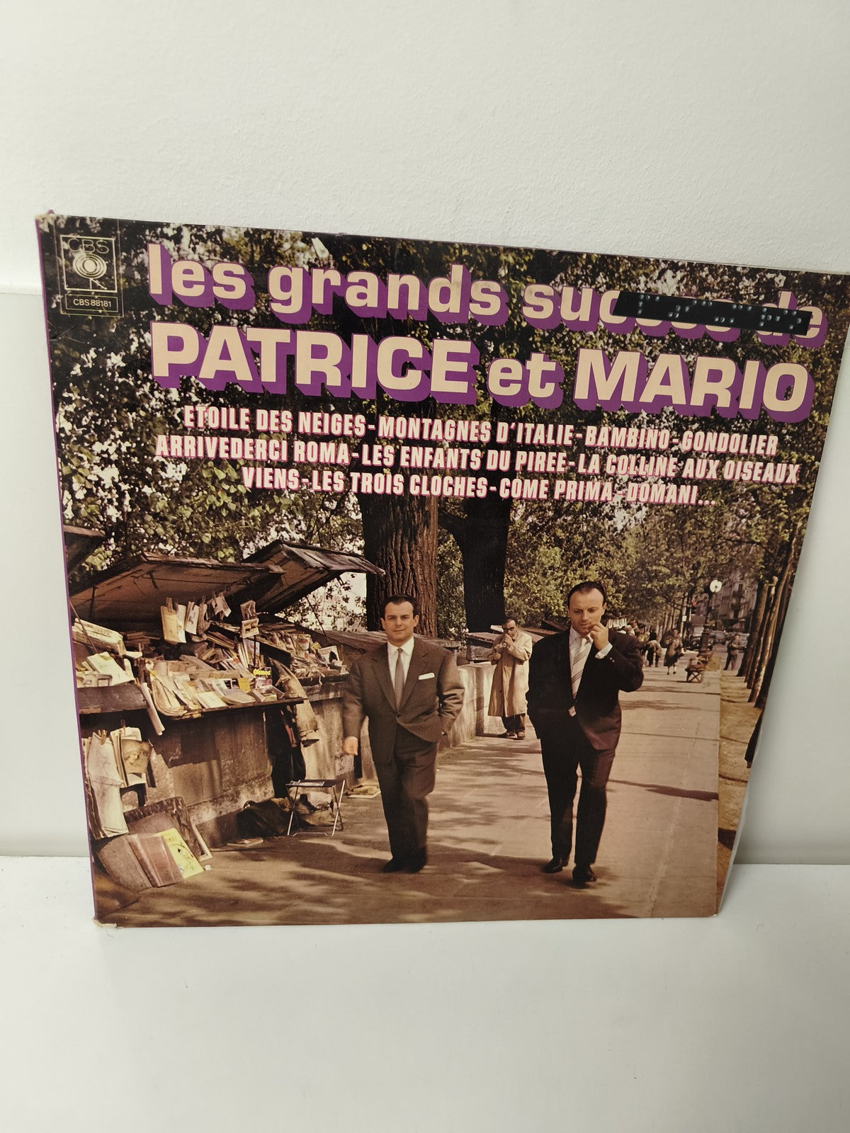 Vinyle 33T ancien rétro Patrice et Mario disque collector vintage chanson frança