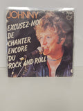 Disque 45 tours ancien Johnny Hallyday vinyle vintage collection très bon état