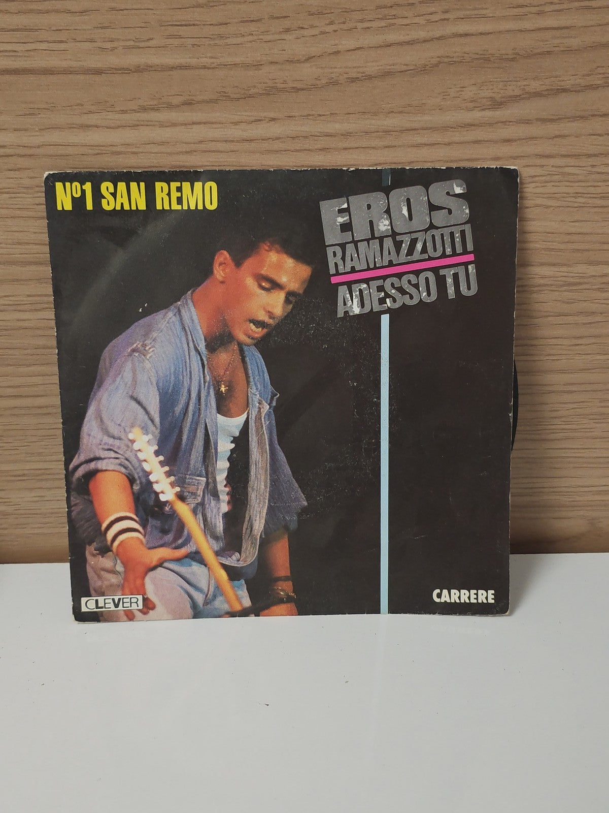 Vinyle 45 tours ancien Eros Ramazzotti rétro collection musique italienne