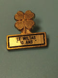 Vintage pin's Le Wiltas trèfle 10 ans ancien collection badge (Ref 15)