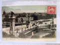 Carte postale ancienne Paris Pont Alexandre III timbre 10c LL CPA colorisée