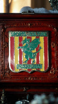Pin's blason Draguignan Sports Culture rétro émaillé jaune rouge vert vintage