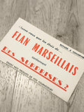 Buvard publicitaire Flan Marseillais ancien, réclame vintage, papier, surprises