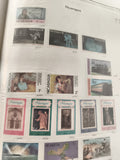 Timbres anciens Nicaragua lot x12, thématiques art, danse, train, années 70-80