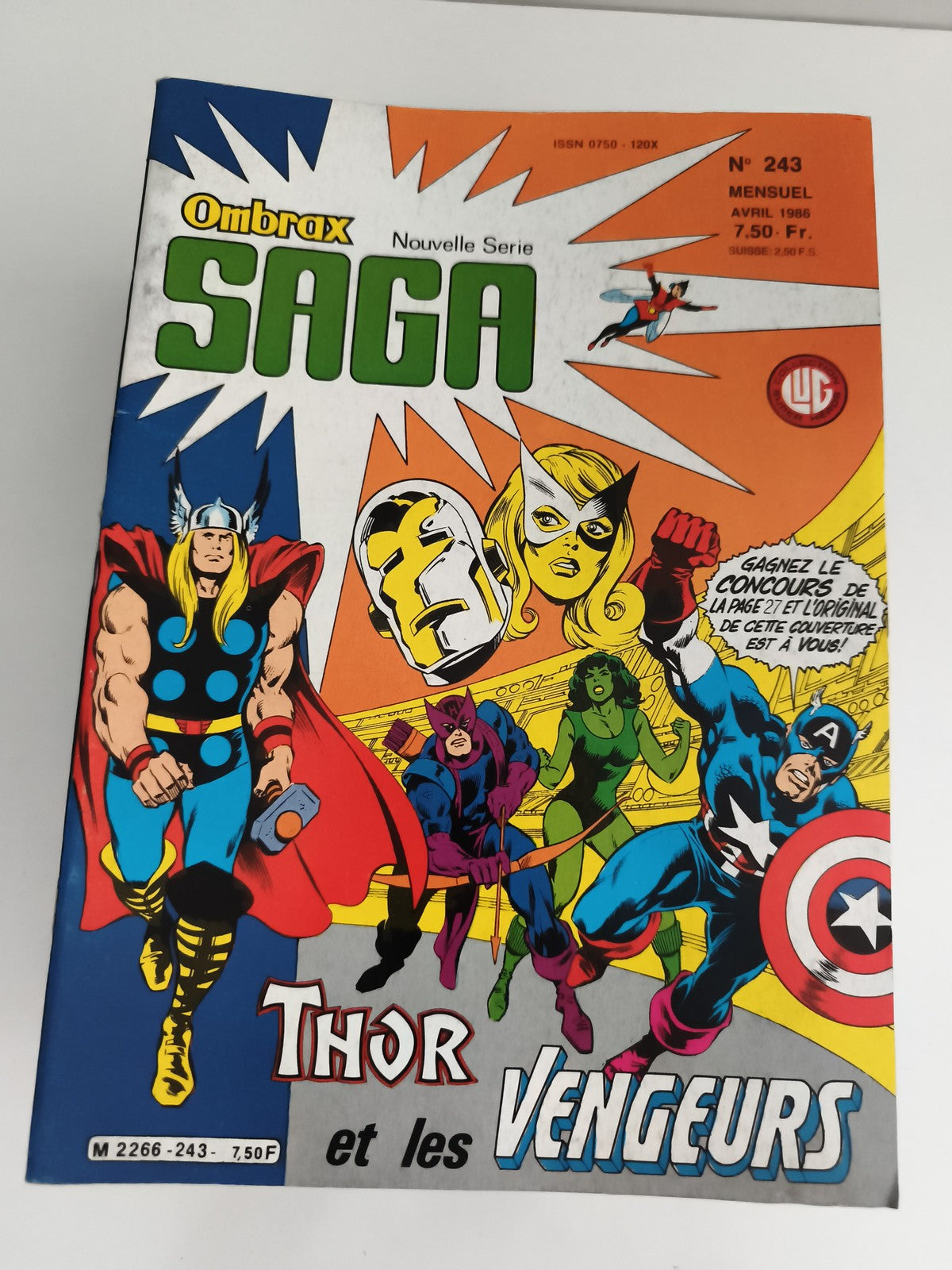 Comic Ombrax Saga n°243 avril 1986 Thor Vengeurs Marvel LUG vintage