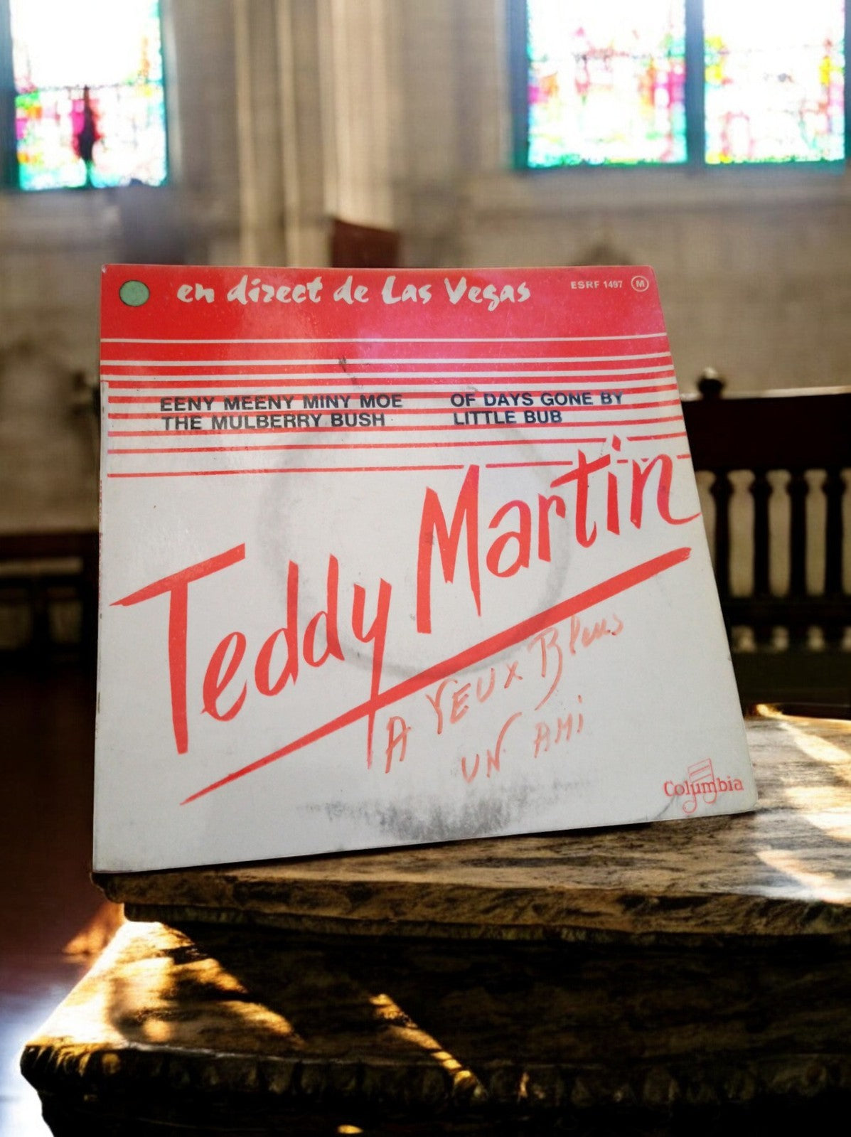 Disque vinyle 45 tours Teddy Martin Columbia vintage années 60 Las Vegas