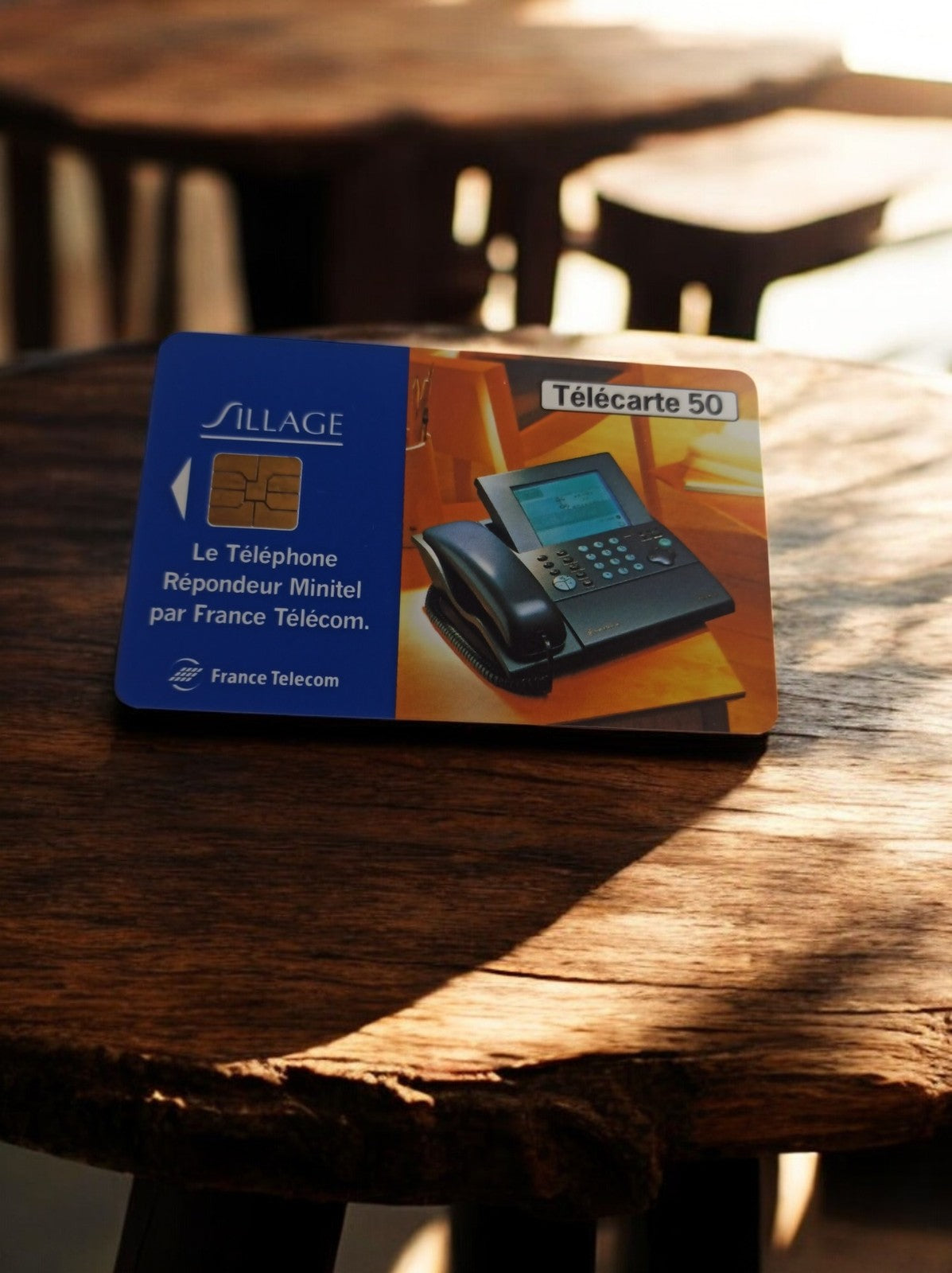 Carte téléphonique vintage France Télécom Télécarte 50 Sillage Minitel puce
