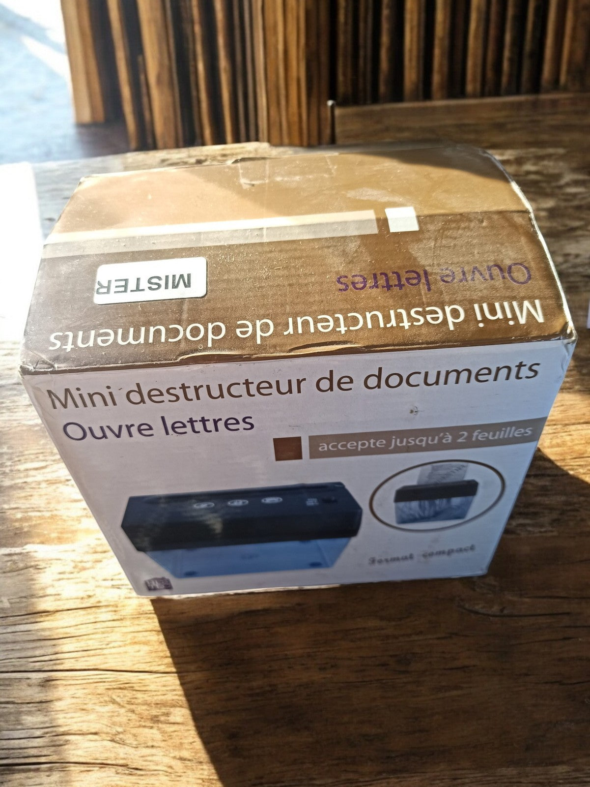 Mini destructeur de documents MISTER ouvre-lettres vintage rétro boîte d’origine
