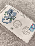 Lettre FDC Jeux Olympiques Grenoble 1968 ancien philatélie enveloppe ski
