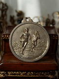 Médaille française vintage course à pied concours, sport athlétisme ancien