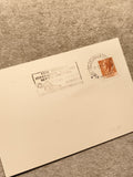 Carte postale oblitérée Italie 1981 timbre orange Francavilla philatélie (Ref 27