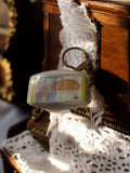 Porte-clés publicitaire vintage translucide rétro – Accessoire ancien années 70