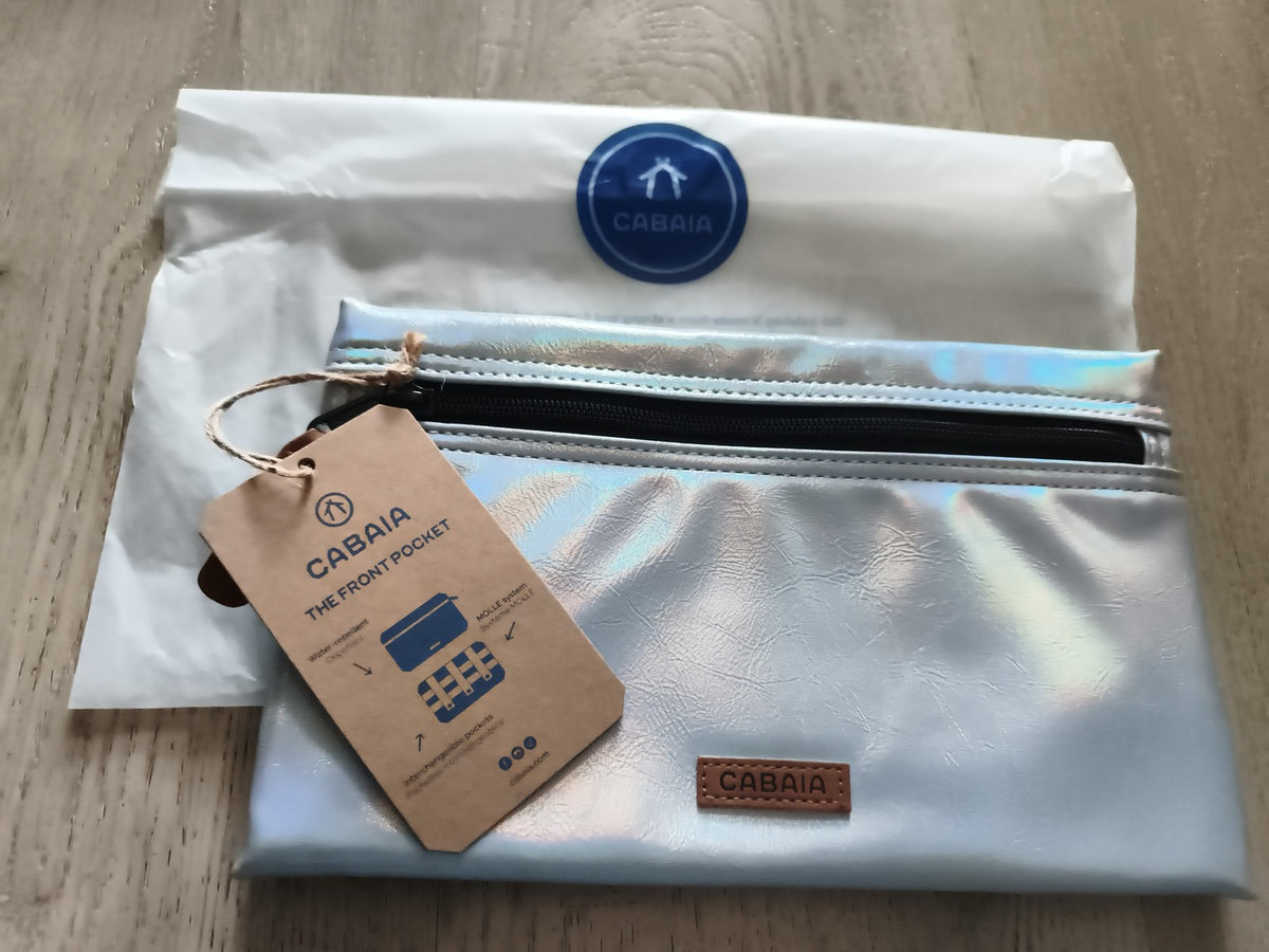 Pochette Cabaia front pocket irisée neuve 24 cm accessoire sac
