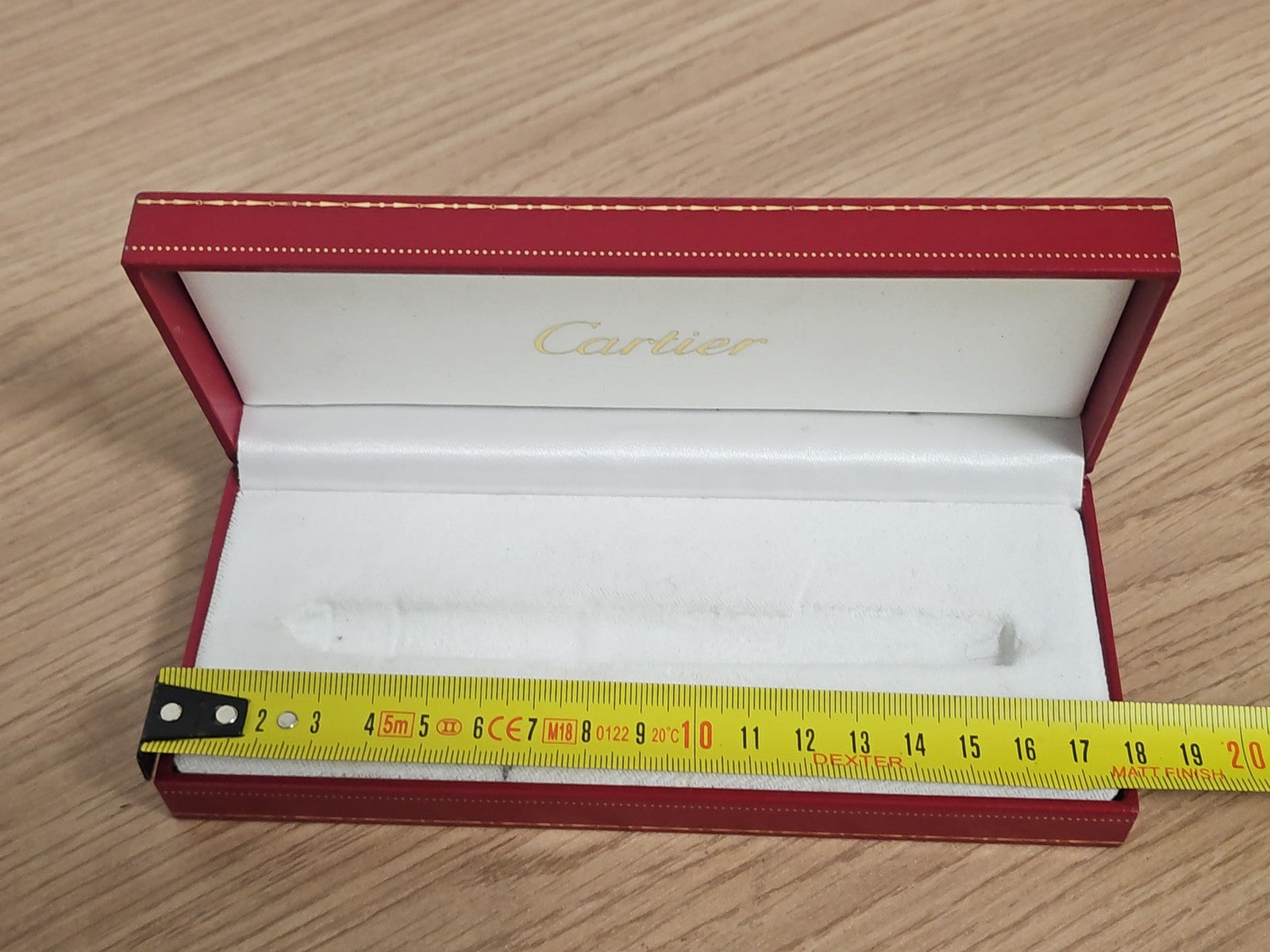 Boîte vide originale pour stylo de la marque Cartier, étui rouge authentique