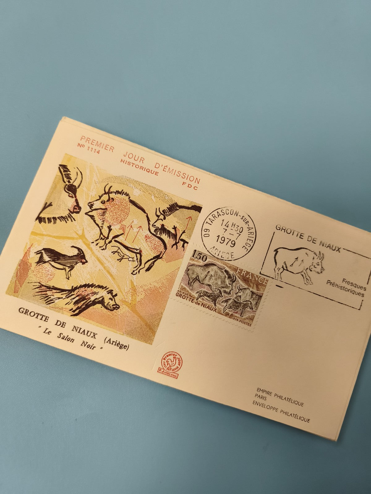 Enveloppe premier jour d?émission FDC Grotte de Niaux fresques préhistoriques
