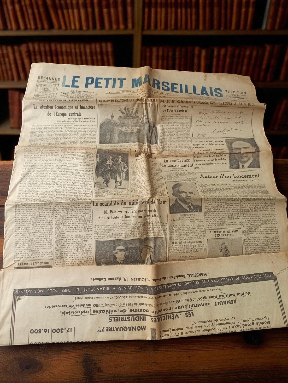 Journal ancien Le Petit Marseillais 1930s presse vintage rétro France