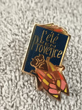 Pin's vintage L'été en Provence cigale émaillée bleu doré badge rétro (Ref 5)