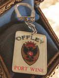 Porte-clés publicitaire vintage Offley Port Wine blason alcool France rétro