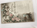 Carte postale ancienne Litaniques Âmes à Marier roses photo colorisée début XXe