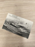 Carte postale ancienne Guerre 1914-15 cuirassé Montcalm marine WW1 noir et blanc